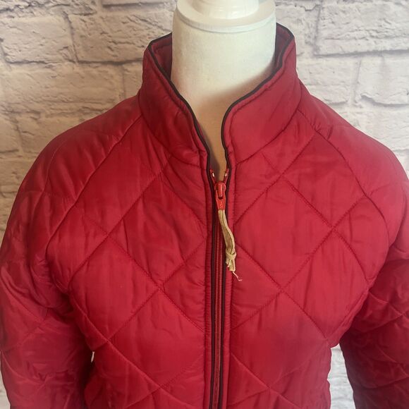 Zeka Of California Women’s Red Quilted Bomber Aviator Style Jacket Size Large - Picture 2 of 11